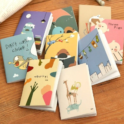 Cute Cartoon Little Notebook Handy Notepad Paper Notebook Cheap (Size: 8x 6cm )