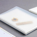 Frosted Transparent A5 Coil Notebook Notepad Elastic Square Horizontal Lined Notebook